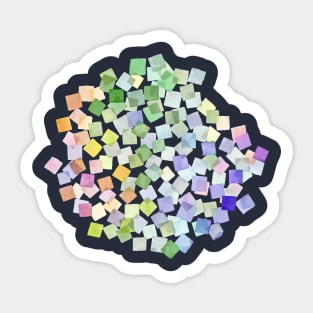 Confetti Plaids Party Rainbow Cottagecore Sticker